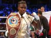 China Wins Historic Double Boxing Gold Nicola Adams standing in front of a crowd