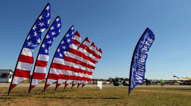 A close up of a flag